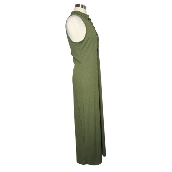 MODCLOTH Casual Sensations Green Lace Up Front Maxi Dress size L - Picture 5 of 10